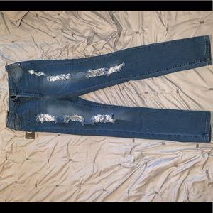 Say yes to destress jeans medium wash